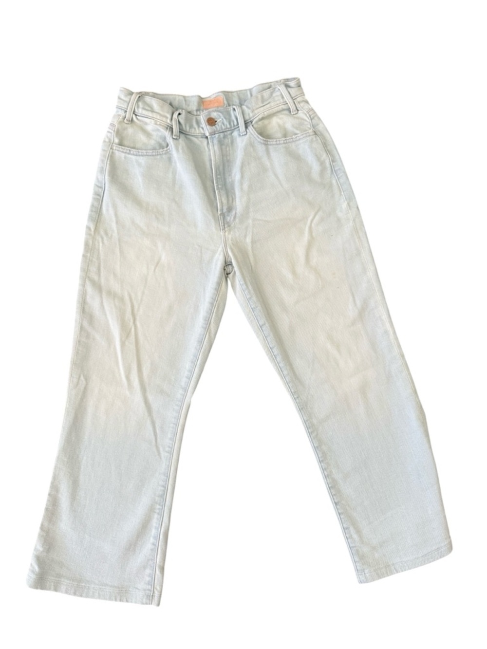 MOTHER The Hustler Ankle Fray- Pina Colada in Paradise - 28- High Rise- Cropped